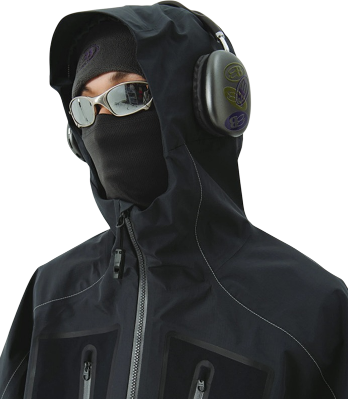 Waterproof, breathable and heat-sealed hardshell jacket