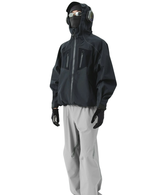 Waterproof, breathable and heat-sealed hardshell jacket