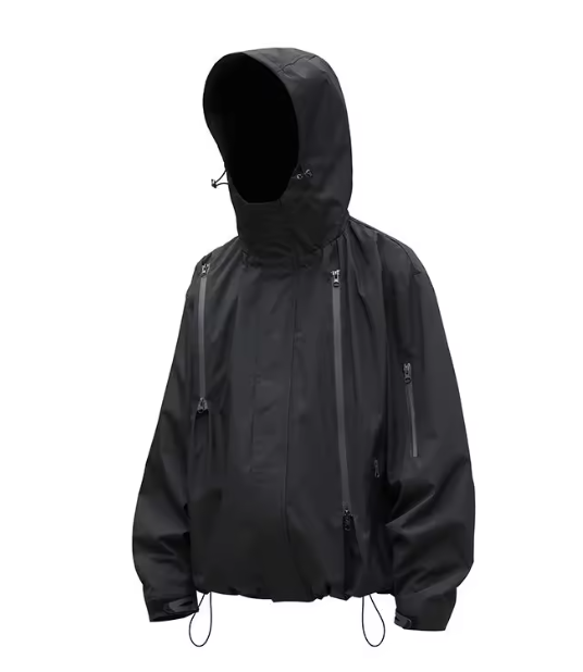 Autumn/winter jacket with zippers