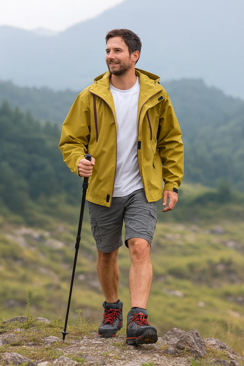 Autumn/winter jacket with zippers