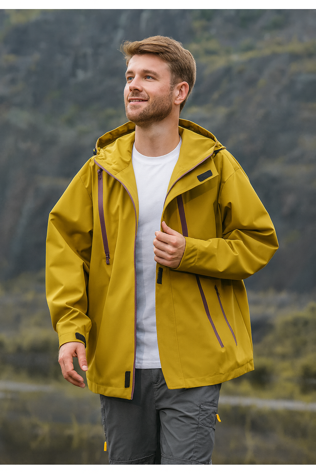 Autumn/winter jacket with zippers