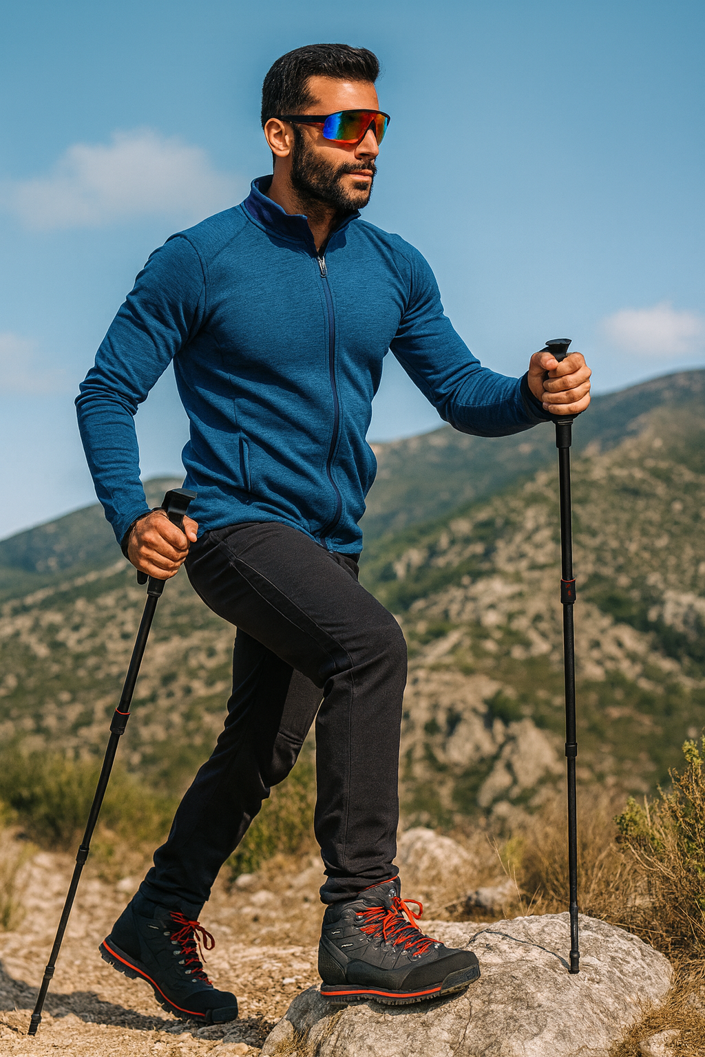 Trekking shoes, non-slip